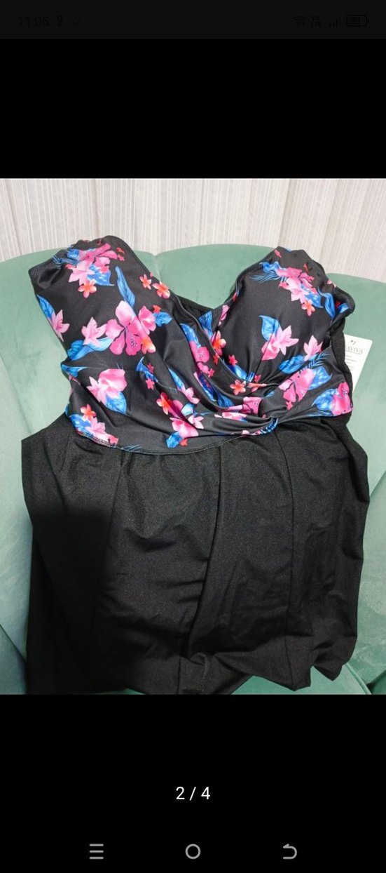 Çiçek Desenli şortlu elbise mayo - Görsel 2