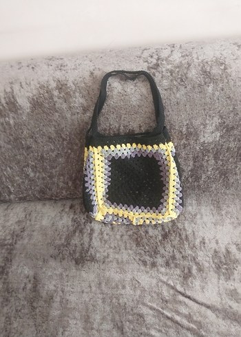 Renkli Örgü Bohem Kadın Çanta - Görsel 10