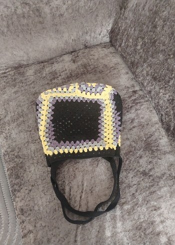 Renkli Örgü Bohem Kadın Çanta - Görsel 9