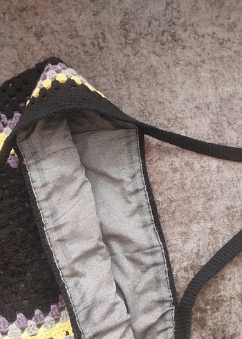 Renkli Örgü Bohem Kadın Çanta - Görsel 11