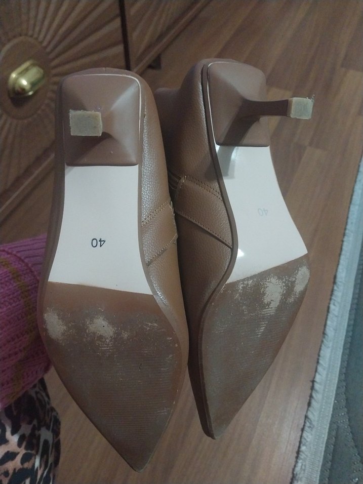 Kahverengi Süet Stiletto Topuklu Kadın Bot - Görsel 2