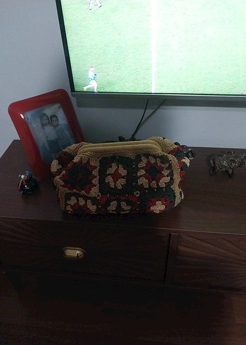 Nakışlı Örgü Bohem Kadın Portföy Çanta - Görsel 6