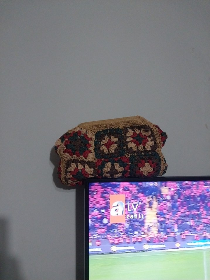 Nakışlı Örgü Bohem Kadın Portföy Çanta - Görsel 4