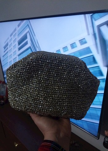 Bej Örgü Kadın Portföy Çanta - Görsel 4