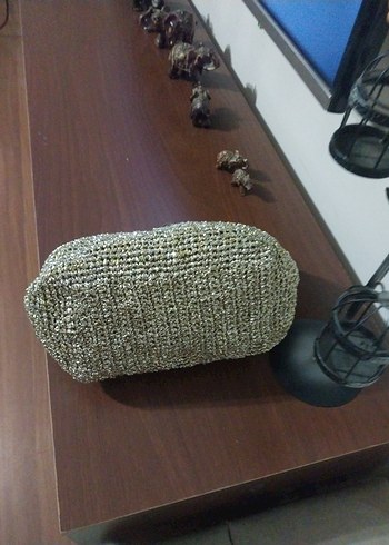 Bej Örgü Kadın Portföy Çanta - Görsel 5