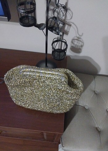 Bej Örgü Kadın Portföy Çanta - Görsel 3