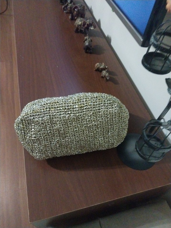 Bej Örgü Kadın Portföy Çanta - Görsel 5