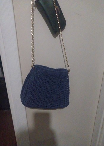 Bohem Gri Örgü Kadın Çanta - Görsel 6