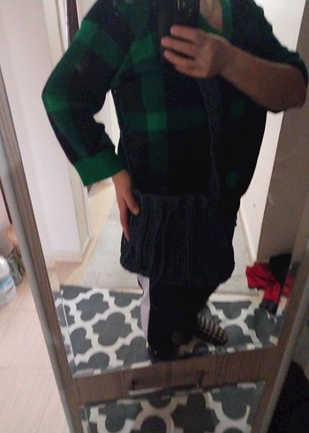 Lacivert Örgü Kadın Çanta - Görsel 6