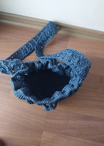 Lacivert Örgü Kadın Çanta - Görsel 7