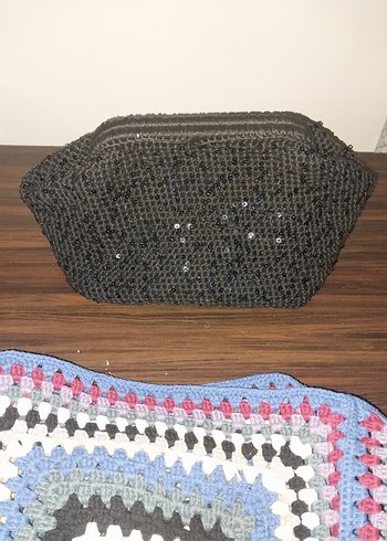 Gri Payetli Kadın Portföy Çanta - Görsel 2