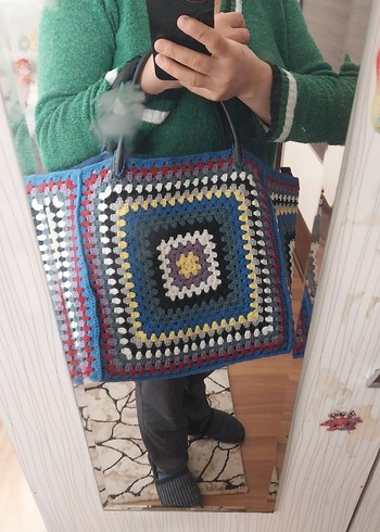 Örgü Bohem Kadın Çanta - Görsel 2
