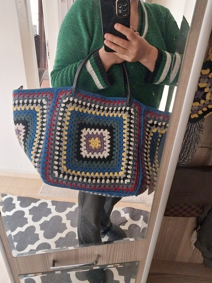 Örgü Bohem Kadın Çanta - Görsel 3
