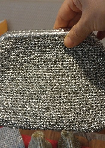 Kadın Çok Renkli Örgü Clutch Çanta - Görsel 16
