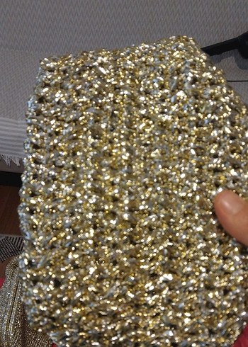 Kadın Çok Renkli Örgü Clutch Çanta - Görsel 11