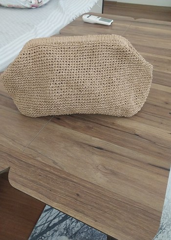 Beden camel Renk Bej Örgü Bohem Kadın Portföy Çanta