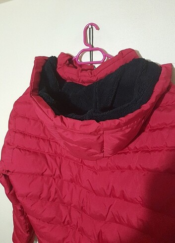 xxl Beden kırmızı Renk Şişme içi polarlı erkek montu