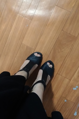 36 Beden siyah Renk siyah kalın topuklu ayakkabı