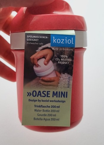 Koziol Oase Mini Renkli Çocuk Su Şişesi 200 ml - Görsel 2