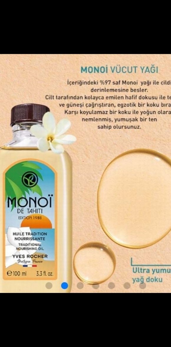 Yves Rocher Monoi de Tahiti Besleyici Yağ 100 ml - Görsel 2