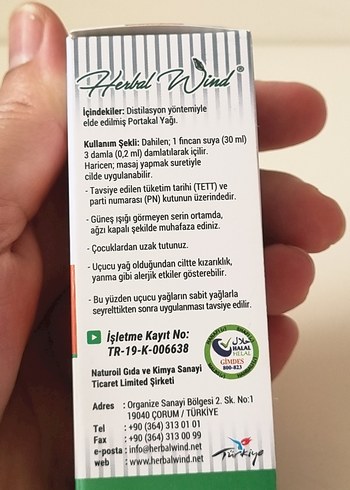 Portakal Yağı 15ml - Herbal Wind - Görsel 2