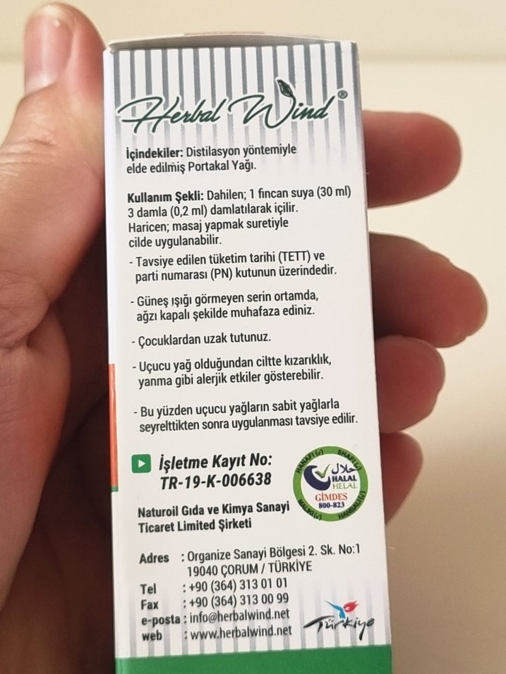 Portakal Yağı 15ml - Herbal Wind - Görsel 2