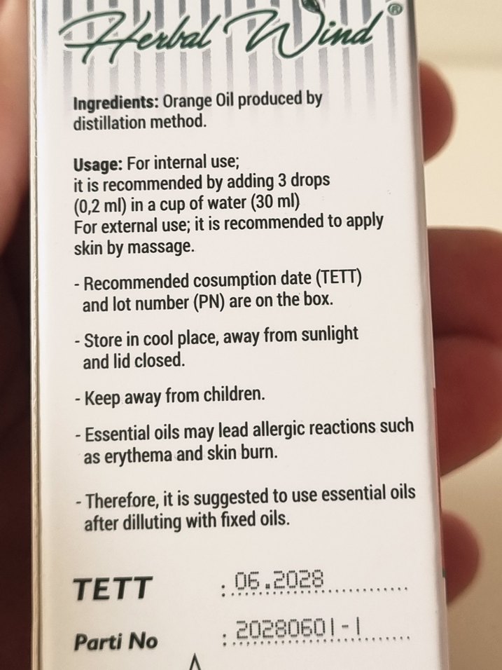 Portakal Yağı 15ml - Herbal Wind - Görsel 4