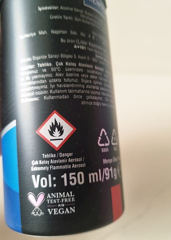 Mentor Energy Erkek Vücut Spreyi 150 ml - Görsel 4