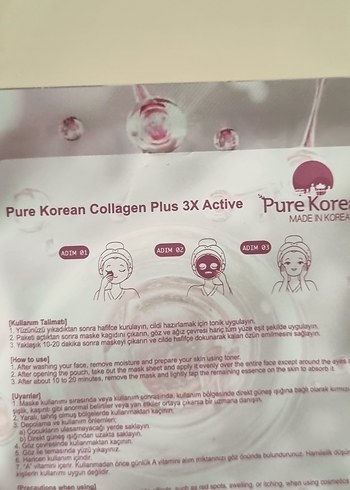 Pure Korean Kollajen Plus 3X Maske - Görsel 5