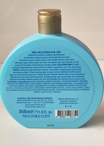 MaRa Feel Me Ocean Duş Jeli 350 ml - Görsel 4
