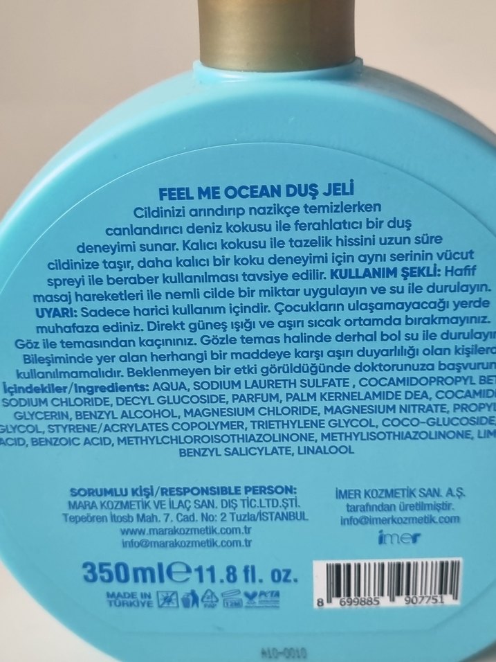 MaRa Feel Me Ocean Duş Jeli 350 ml - Görsel 5