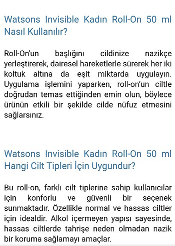 Watsons Invisible Women Kadın Roll-On 50 ml - Görsel 3