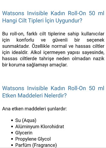 Watsons Invisible Women Kadın Roll-On 50 ml - Görsel 4