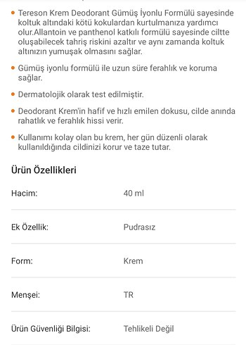 Gümüş İyon Korumalı 40 ml Krem Deodorant - Görsel 3