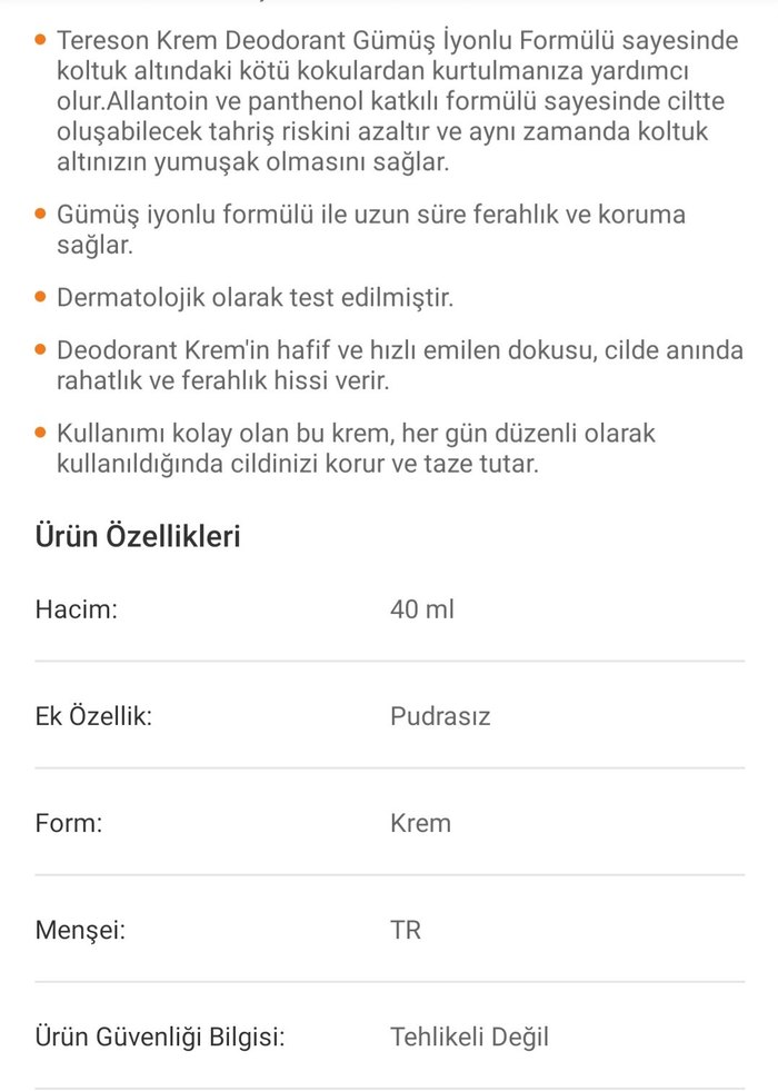 Gümüş İyon Korumalı 40 ml Krem Deodorant - Görsel 3