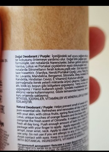 Doğal Kadın Deodorantı DeoBalm purple - Görsel 5
