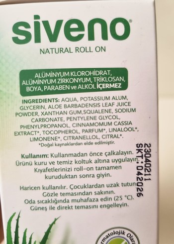 Siveno Aloe Vera %100 Doğal Erkek Roll-On - Görsel 6