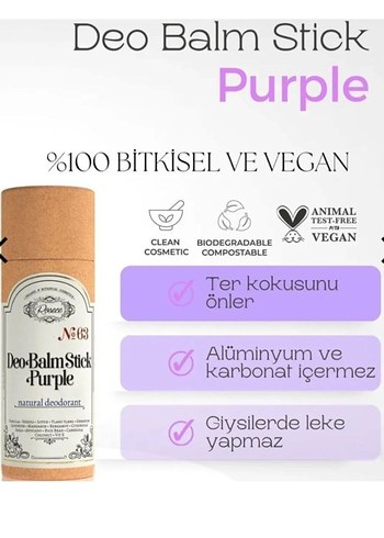 Doğal Kadın Deodorantı DeoBalm purple - Görsel 2