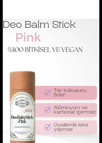 Doğal Kadın Deodorantı DeoBalmStick Pink - Görsel 2