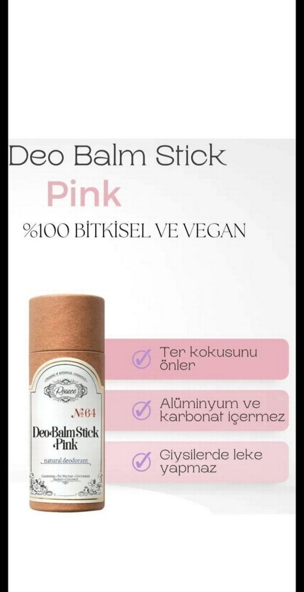 Doğal Kadın Deodorantı DeoBalmStick Pink - Görsel 2