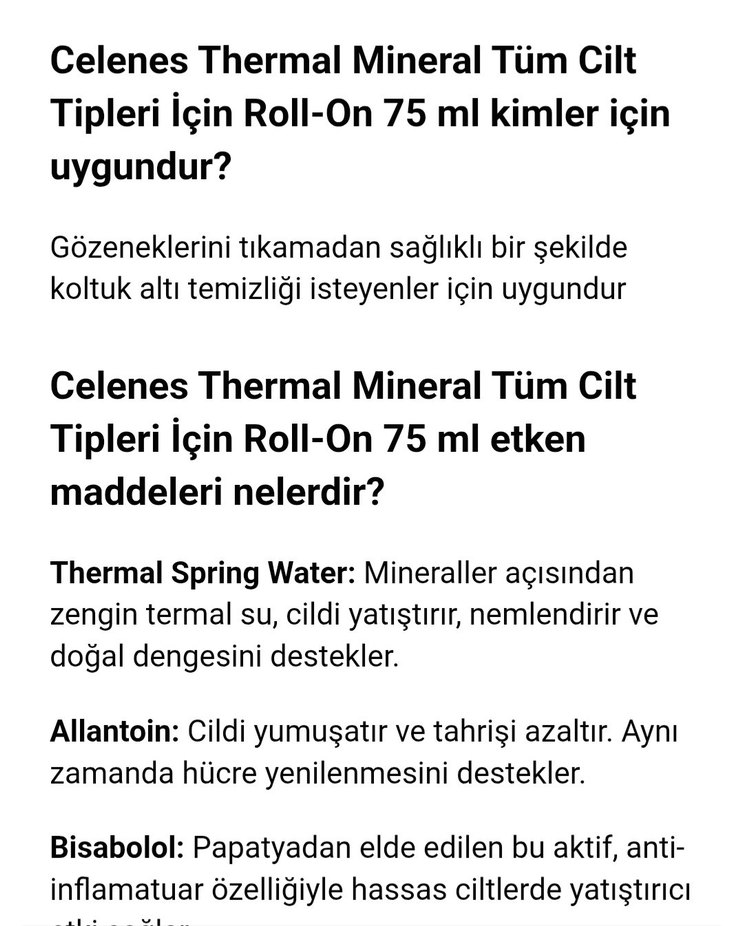 Celenes Mineral Roll-On Tüm Cilt Tipleri - Görsel 4