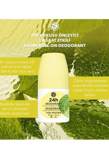 Yves Rocher Vegan Roll-On Deodorant 50 ml - Görsel 2
