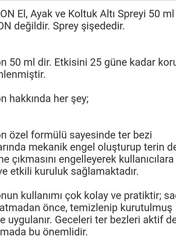 Tereson Terleme Düzenleyici Sprey 50 ml - Görsel 5