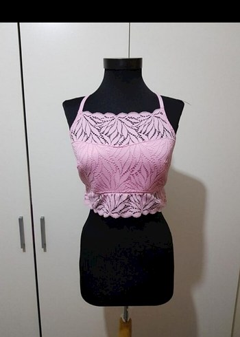 Pembe Mini Bohem Kadın Bralet