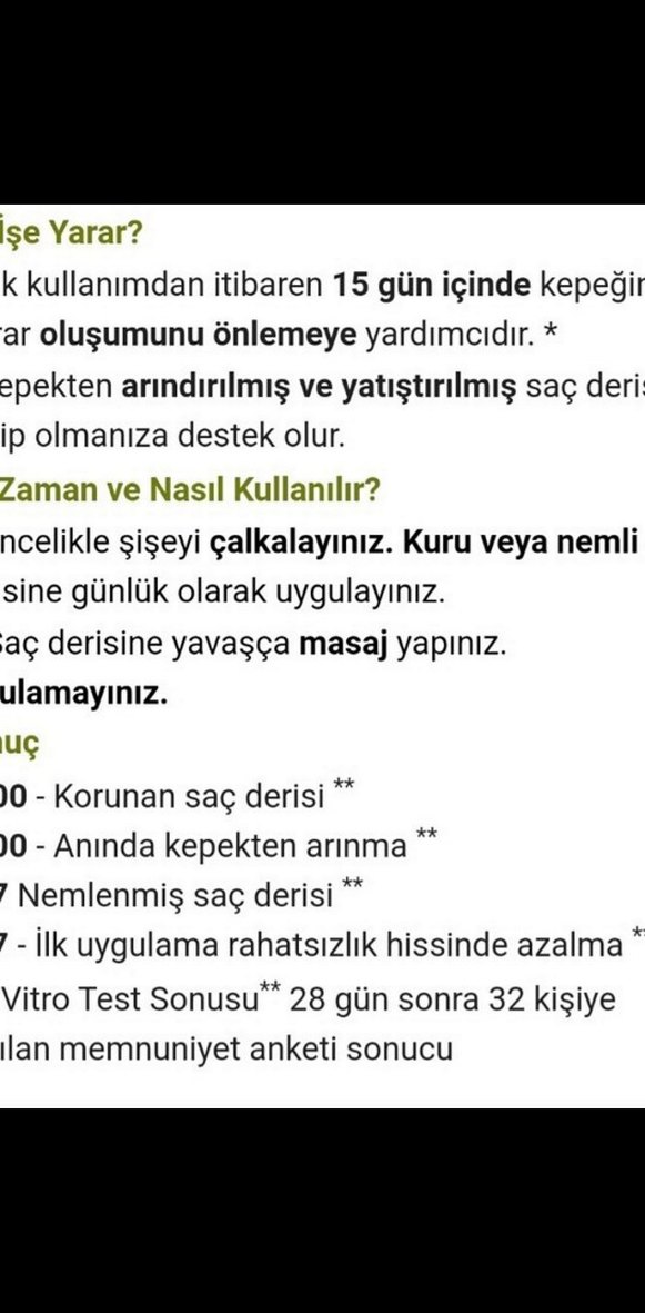 KEPEK ÖNLEYİCİ SAÇ BAKIM LOSYONU - Görsel 5