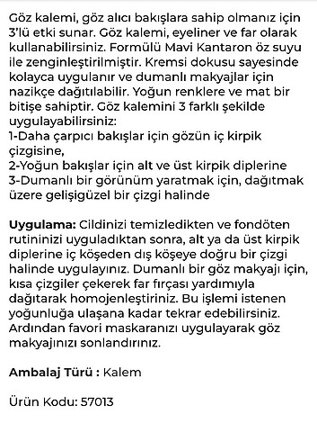 Yves Rocher 3 FARKLI SEKILDE KULLANILABILEN GÖZ KALEMİ