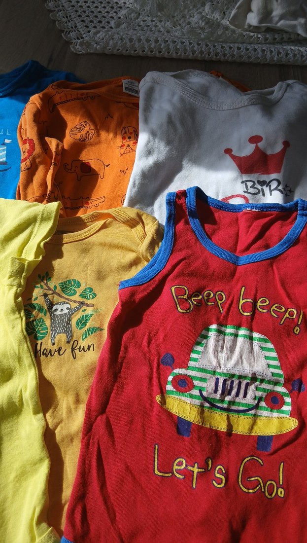 Çok Renkli Pamuklu Bebek Askısız Body 5 adet - Görsel 3