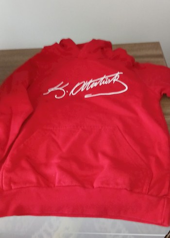 Çocuk Kırmızı Kapüşonlu  Sweatshirt - Görsel 3