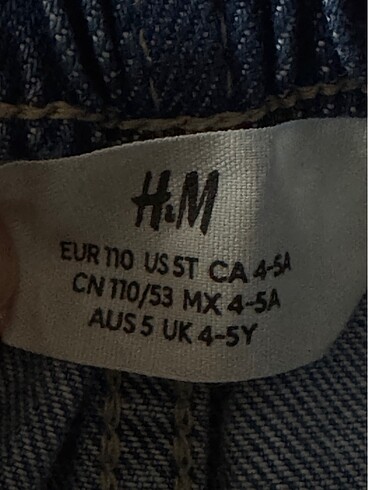 4 Yaş Beden lacivert Renk H&M kız çocuk kot etek