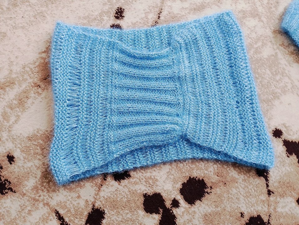 Mavi Örgü Bere ve Boyunluk Seti 2 li fiyat
parlak simli - Görsel 3